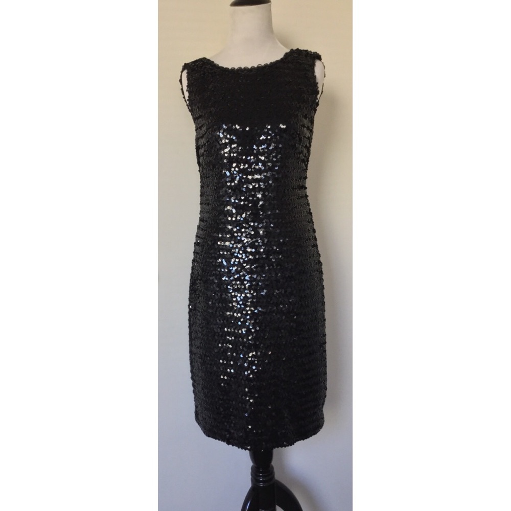 Black Sequined Dress